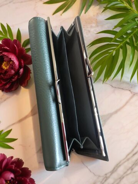 Кошелек портмоне натуральная кожа хаки