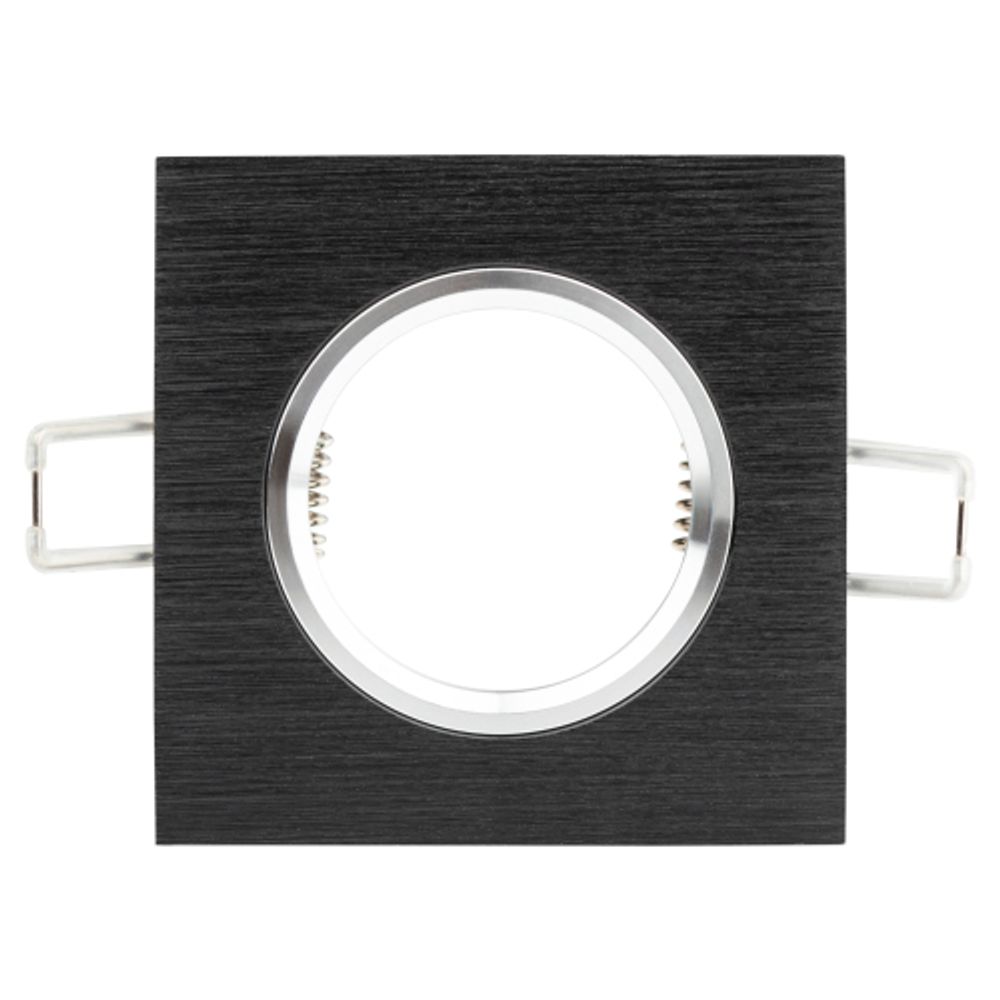 KL57 SL/BK Светильник ЭРА литой алюминевый MR16,12V/220V, 50W серебро/черный