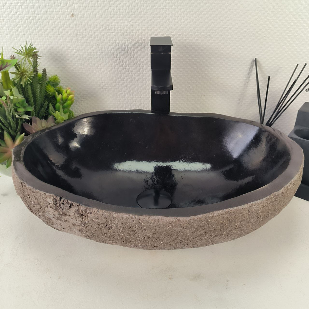 Раковина из речного камня RS-65000 50*37*15 0857