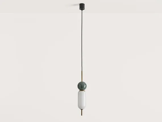 Подвес Anet золотой - зеленый мрамор