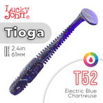 Виброхвост съедобный Lucky John Tioga 2.4" (61мм), 9шт/уп