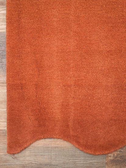 Ковер из шерсти over horizon терракотового цвета из коллекции trendy ruffles, 180х230 см