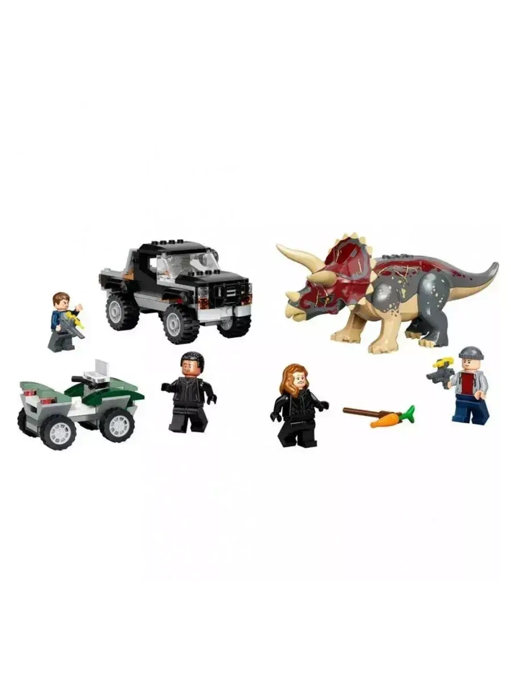 Конструктор Нападение трицератопса на пикап 210 деталей