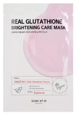 SOME BY MI Тканевая маска для лица с глутатионом для сияния кожи- REAL GLUTATHIONE BRIGHTENING CARE MASK,20г