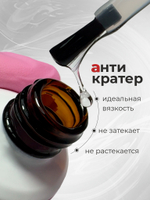 Топ Anticrater (Антикратер) - топовый гель, нанесение "без кратеров".