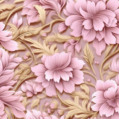 Фиолетовые цветы и золотые листья