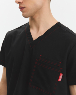 Топ медицинский мужской Гекай, черный