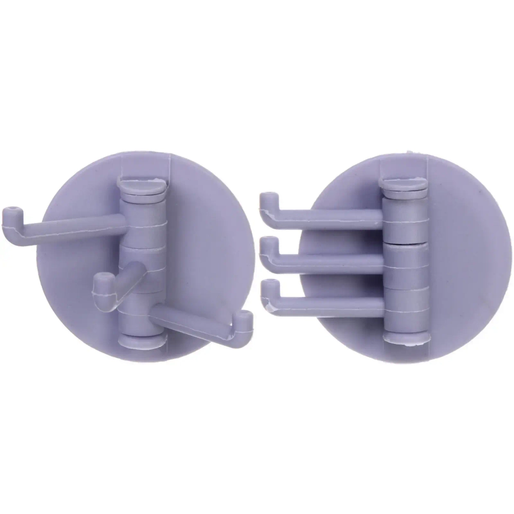 Крючок настенный многофункциональный на липкой основе «ИДЕЯДОМА», цвет сиреневый, нагрузка 1кг/7*6см (пакет с подвесом)