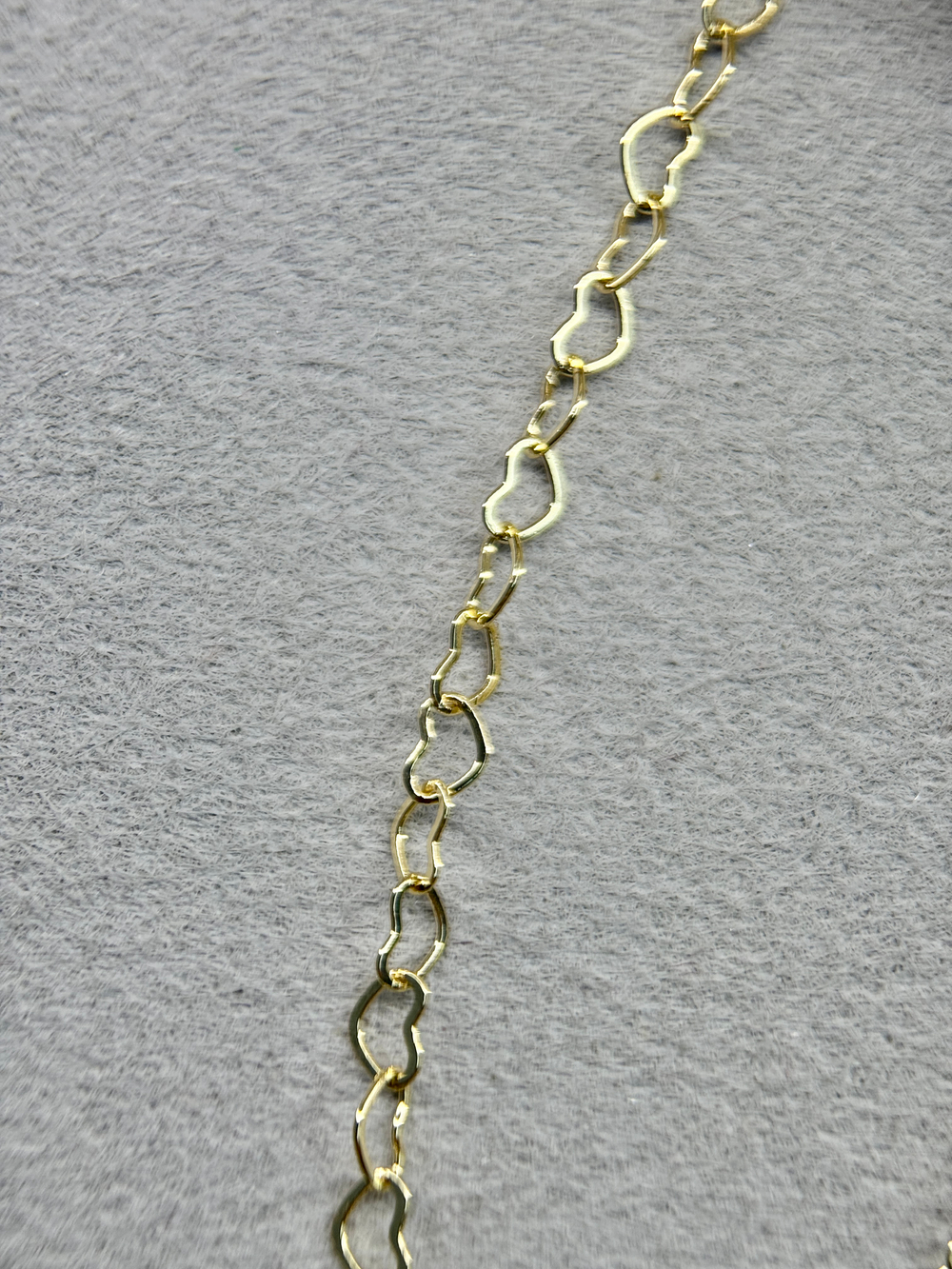 Цепочка «Сердце» позолота 14k, звено 3,3*4,5 мм, 2 метра