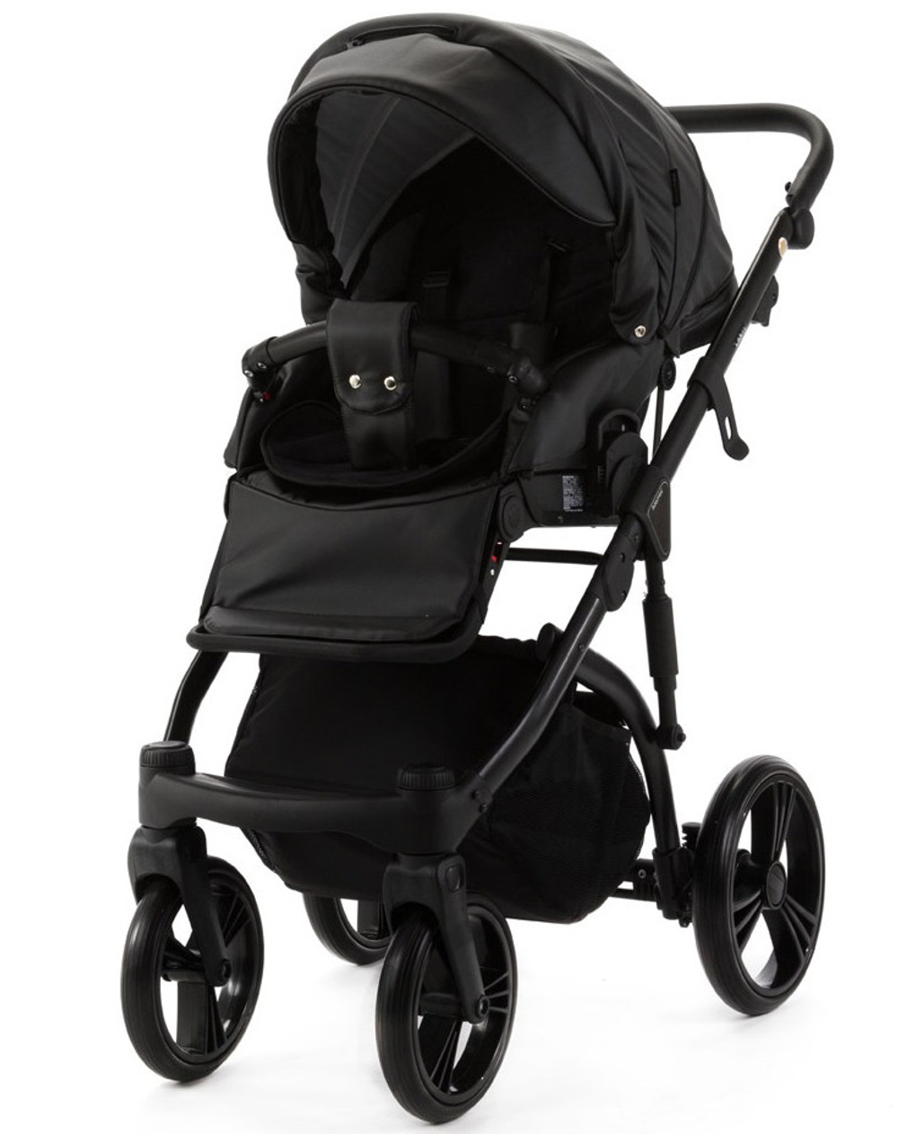 Детская коляска Adamex Lanti Deluxe 2 в 1 LN-SA2 (ЧЕРНАЯ КОЖА)