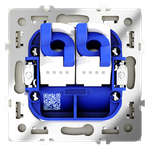 Розетка компьютерная встраиваемая VOLTUM S70 двойная RJ45+RJ45 кат.6, (сталь)