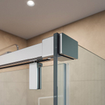 Душевой уголок BelBagno SOFT_CLOSE-1-AH-1 130х80 стекло прозрачное/профиль хром