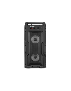 SVEN PS-435, черный, акустическая система 2.0, мощность 2x10 Вт (RMS), TWS, Bluetooth, FM, USB, microSD, LED-дисплей, ПДУ, встроенный аккумулятор