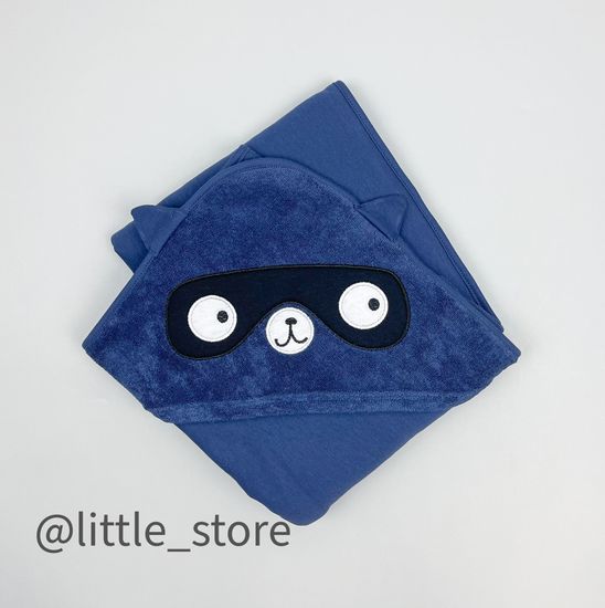 Полотенце хлопковое "Папа-мой герой" темно-синее