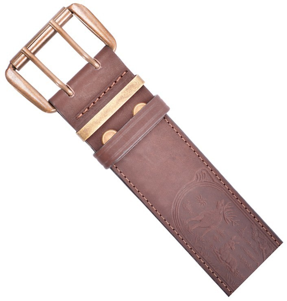 Ремень охотника брючный ХСН коричневый 50 мм