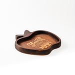 Менажница деревянная из сибирского кедра для подачи блюд и закусок с гравировкой "УЛЫБКА СПАСЕТ МИР!". MG91