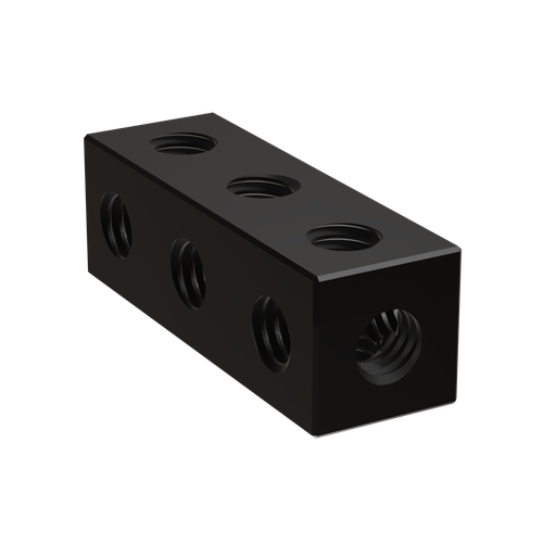 3 Hole Threaded Square Beam