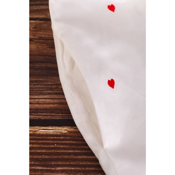 Халат женский сатин махра Tiamo сердца красные Tivolyo Home Турция