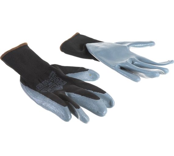 Перчатки полиэстеровые с нитриловым покрытием VE712 Delta Plus VE712GR08