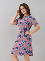 Платье Пкл-137/серый-голубойпион