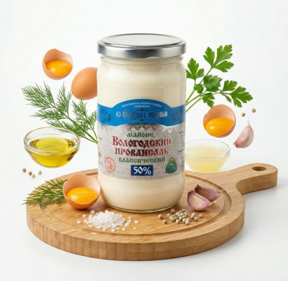 Майонез Вологодский Премиум 50%, 350 мл