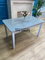 Большой кухонный стол "Макси", металлик