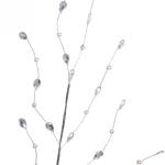Ветка декоративная «Сказочные кристаллы» 65 см, Серебро