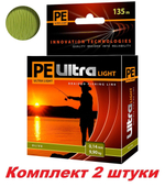 Плетеный шнур для рыбалки PE ULTRA LIGHT Black 0,04mm 135m