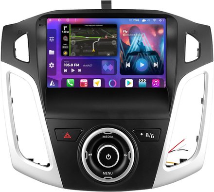 Магнитола для Ford Focus 3 2011-2019 (поддержка автопарковки) - FarCar 7079F1M монитор 9" QLED на Android 13, 8-ядер, CarPlay, 4G SIM-слот