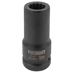 Головка ударная глубокая 3/4'', 19мм (12гр.) FORCEKRAFT FK-46810019