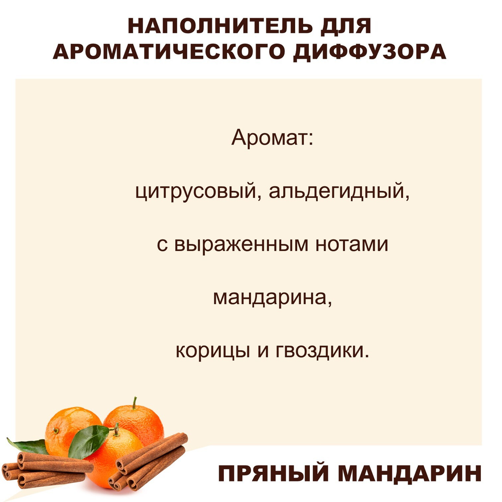 ПРЯНЫЙ МАНДАРИН - Наполнитель для ароматического диффузора