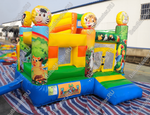 Детский надувной батут "Попугайчики и их друзья", размер 3,5*3*2,7 м