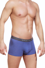 Классические тонкие боксеры из рибана в полоску (Размер: XXL) (Цвет: фиолетовый)