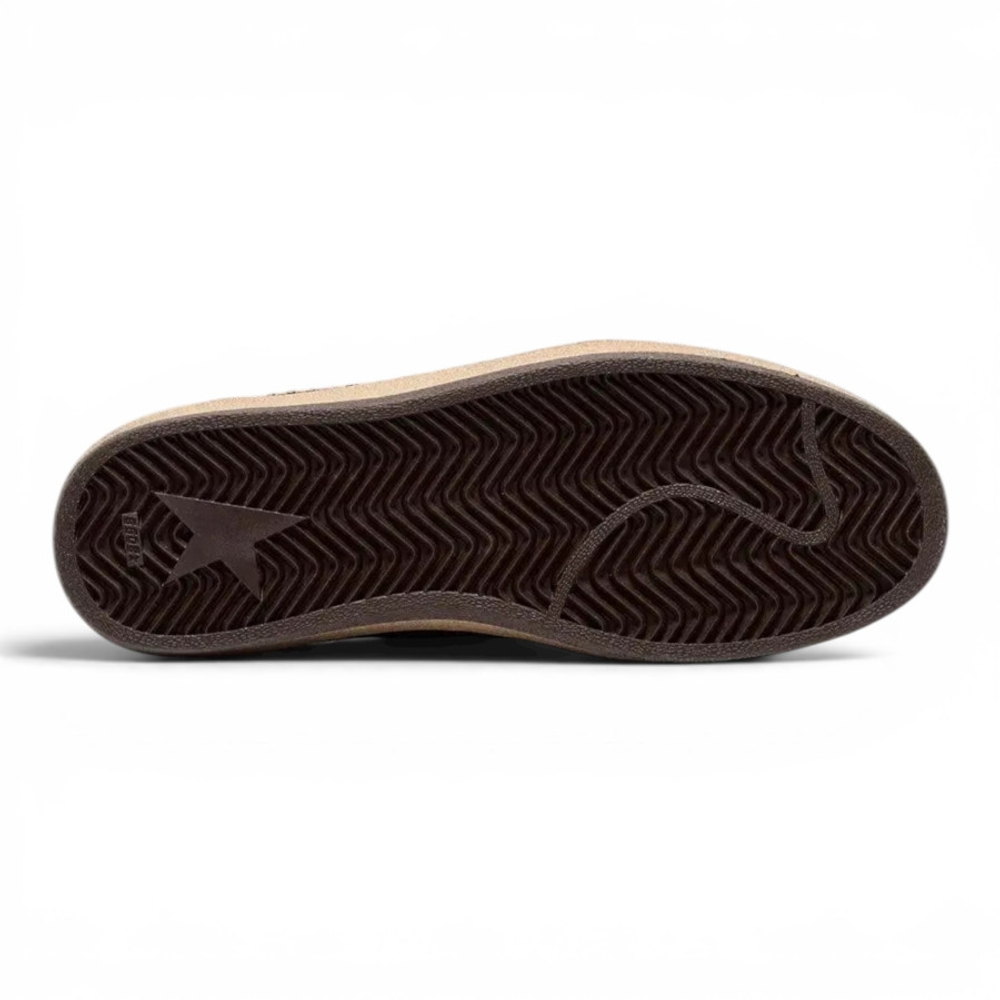 Мужские кеды Golden Goose Ball Star in Brown Suede with Brown Leather Star and Hell Tab