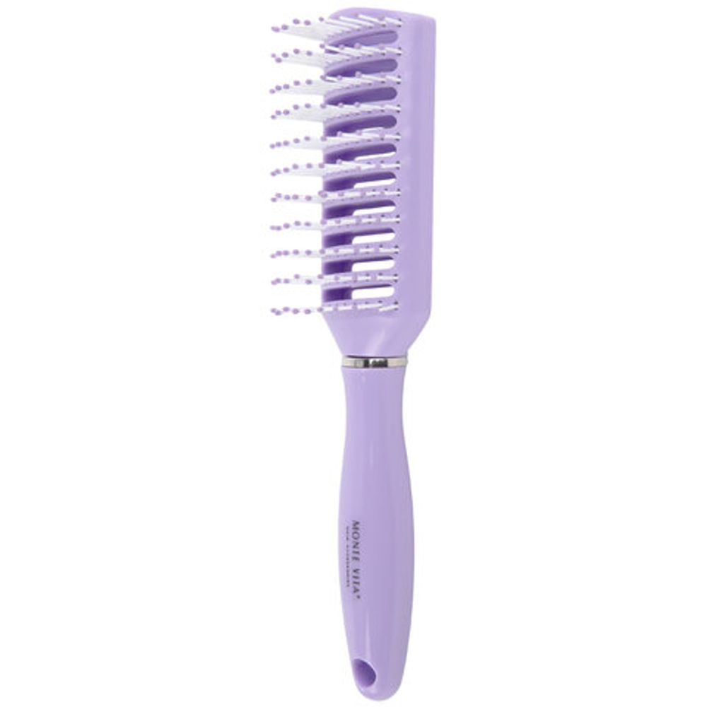 Расческа для волос скелетная, 22,5х4,5 см, продувная, фиолетовая/белая, MONTE VITA (МОНТЕ ВИТА), 457420