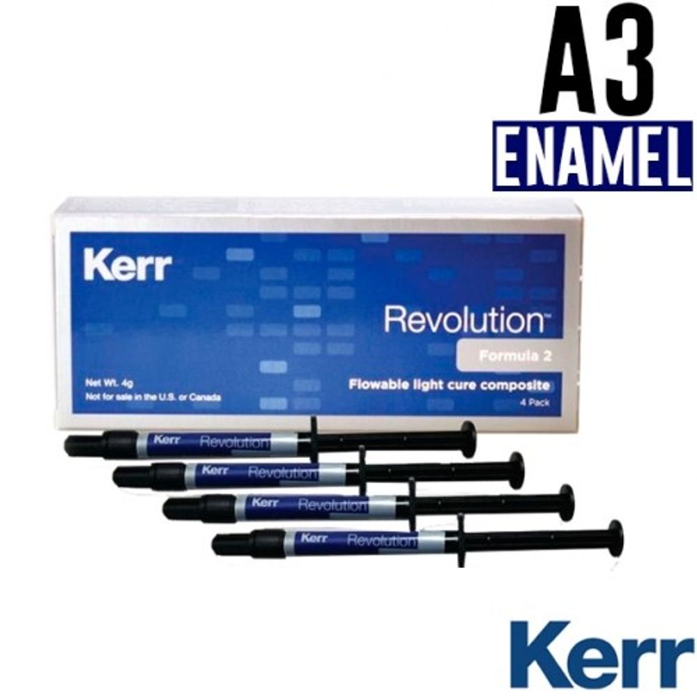 Revolution Formula 2, Эмаль A3 (4 шприца по 1гр + 20 насадок), жидкий композитный материал