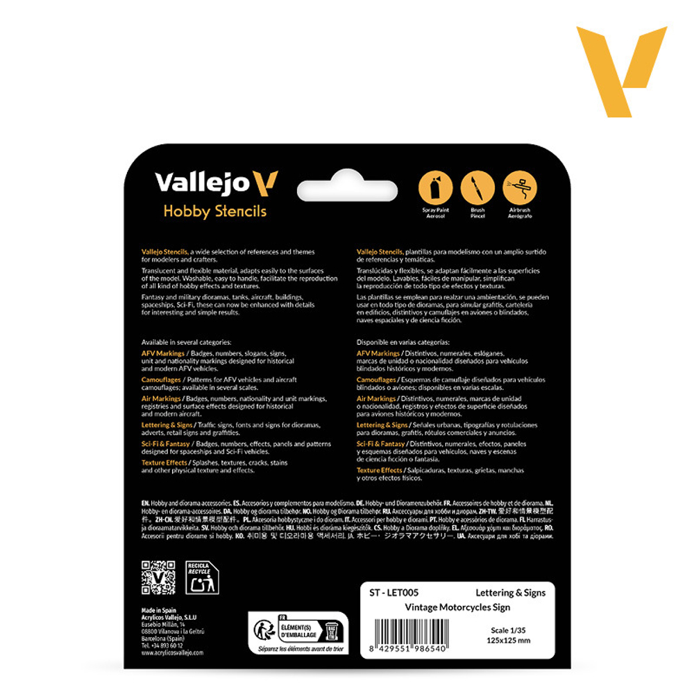 Hobby Stencils: Vintage Motorcycles Sign