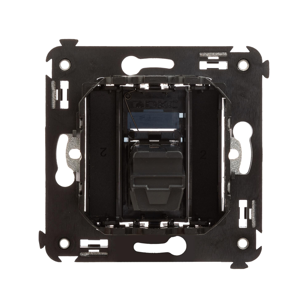 USB 3.0 розетка одинарная в стену, тип А-А, "Avanti", "Черный квадрат"