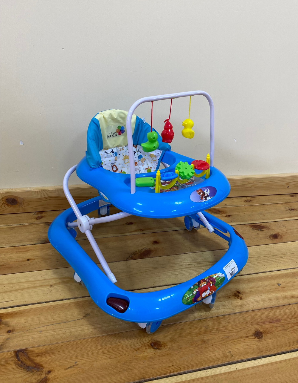 Ходунки "Весело шагать С", 8 силиконовых колес,  муз., игрушки (Alis) (синий)