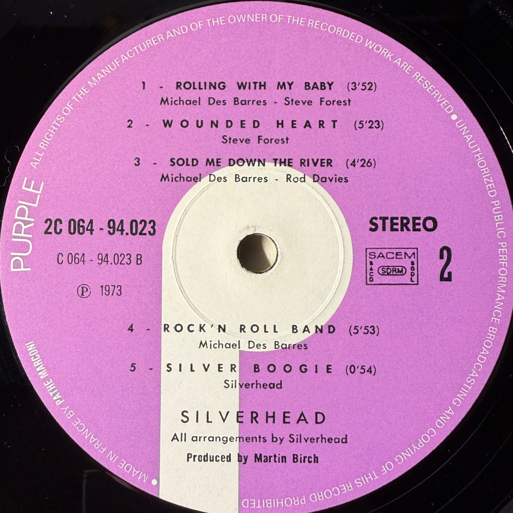 Silverhead ‎– Silverhead (Франция 1973г.)