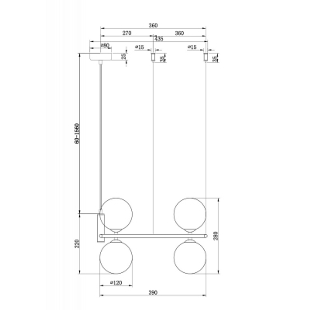 Люстра Maytoni Ring MOD013PL-04BS
