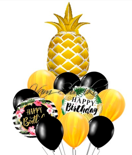 Букет "Золотой Ананас Happy Birthday"