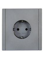FORTE&PIANO Розетка 1-местная с заземлением без защитных шторок винтовое крепление 16А FP516 сталь IEK