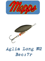 Блесна для рыбалки вращающаяся AGLIA LONG 2, Black