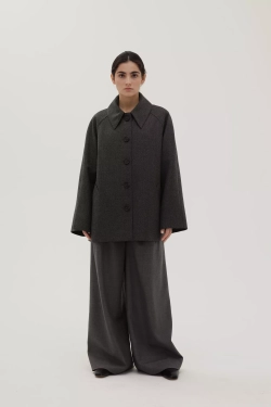 Брюки палаццо серые