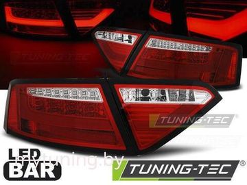 Задние фонари red white led bar для Audi A5 coupe
