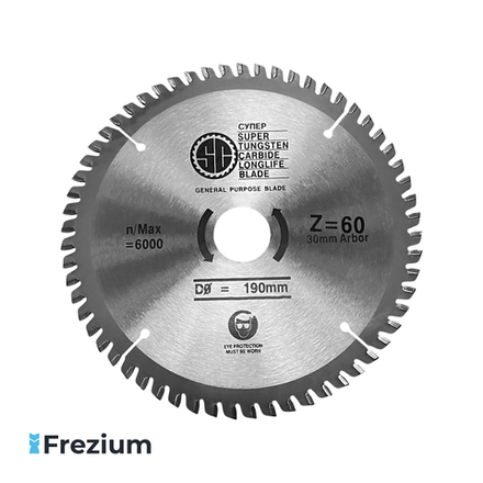 Диск пильный по дереву (190x30 Z60 PT)