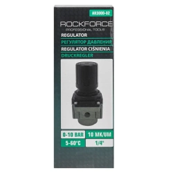 Регулятор давления воздуха ''Profi''1/4''(0-10bar,раб. температура 5°-60°) RockForce##Rock FORCE RF-AR3000-02