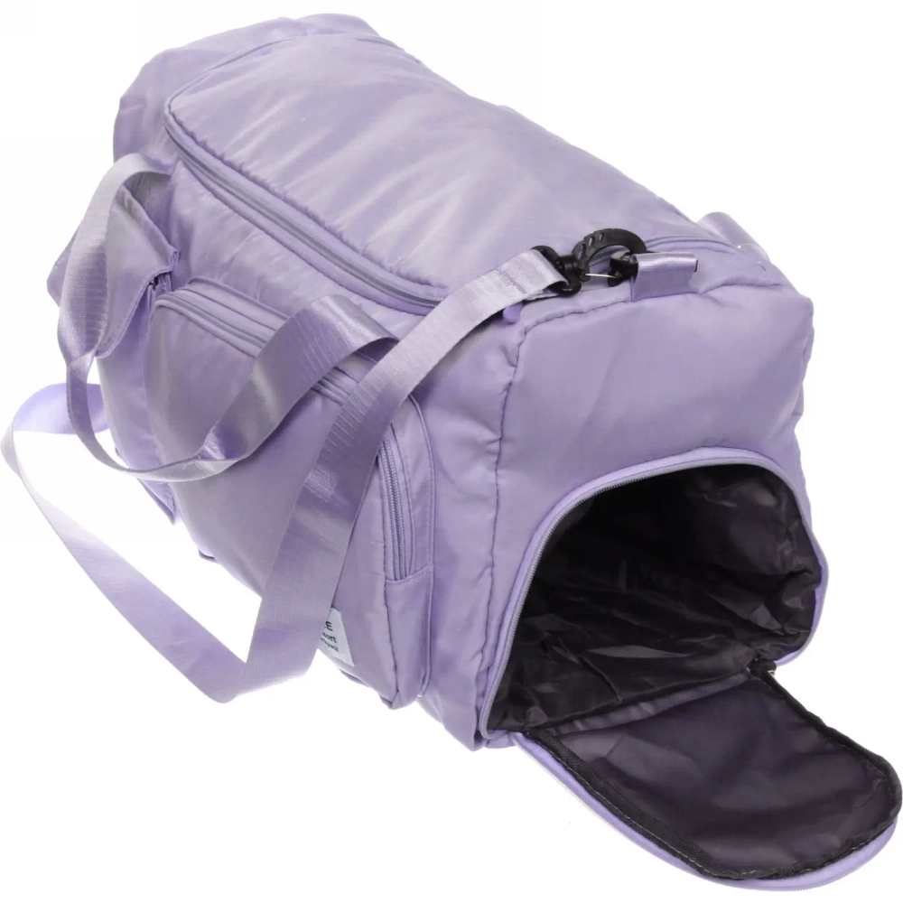 Сумка спортивная «City-sport», водонепроницаемый отдел + 2 кармана + отдел под обувь, цвет сиреневый, 49*21*29см