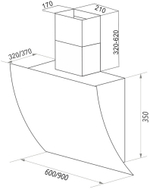 Кухонная вытяжка MAUNFELD Sky Star 90 черный фото 2